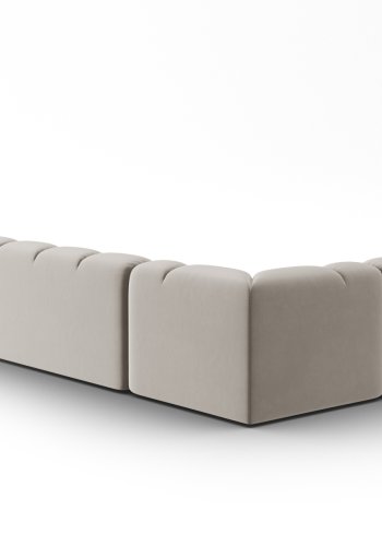 MICADONI  Venstre hjrnesofa i flyel, Lisa, 7 seter, 387x234x77