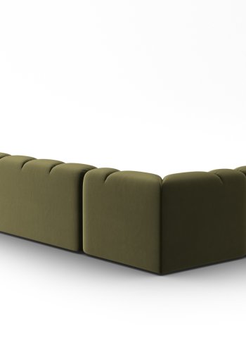 MICADONI  Venstre hjrnesofa i flyel, Lisa, 7 seter, 387x234x77
