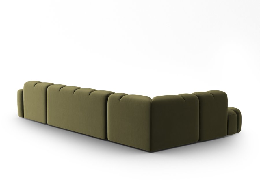 MICADONI  Venstre hjrnesofa i flyel, Lisa, 7 seter, 387x234x77