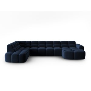 MICADONI Lisa 7 pers. hjrnesofa, venstre - kongebl fljl stof