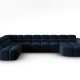 MICADONI  Venstre hjrnesofa i flyel, Lisa, 7 seter, 387x234x77