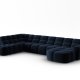 MICADONI  Venstre hjrnesofa i flyel, Lisa, 7 seter, 387x234x77