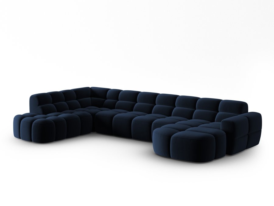 MICADONI  Venstre hjrnesofa i flyel, Lisa, 7 seter, 387x234x77