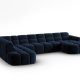 MICADONI  Venstre hjrnesofa i flyel, Lisa, 7 seter, 387x234x77
