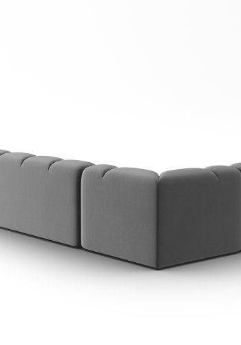 MICADONI  Venstre hjrnesofa i flyel, Lisa, 7 seter, 387x234x77