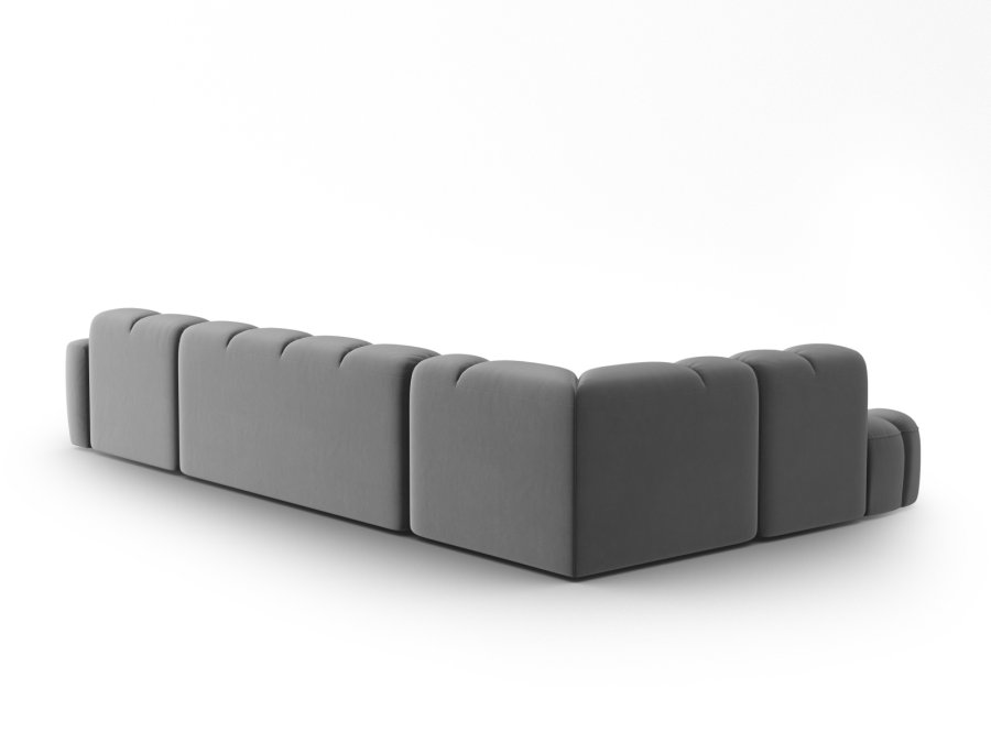 MICADONI  Venstre hjrnesofa i flyel, Lisa, 7 seter, 387x234x77