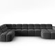 MICADONI  Venstre hjrnesofa i flyel, Lisa, 7 seter, 387x234x77