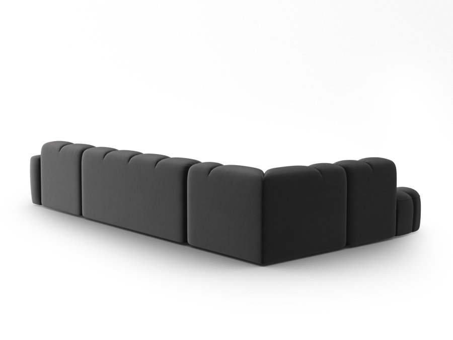 MICADONI  Venstre hjrnesofa i flyel, Lisa, 7 seter, 387x234x77
