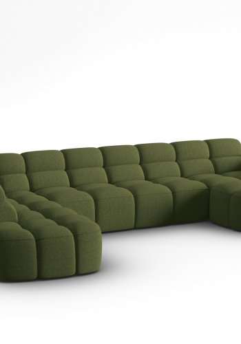 MICADONI  Panoramahjrnesofa til venstre, Lisa, 7 seter, 387x234x77