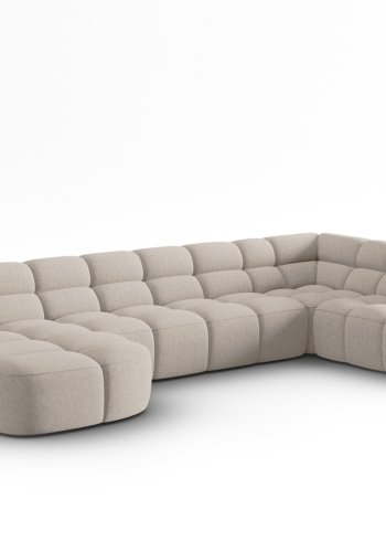 MICADONI  Panoramahjrnesofa til hyre, Lisa, 7 seter, 387x234x77