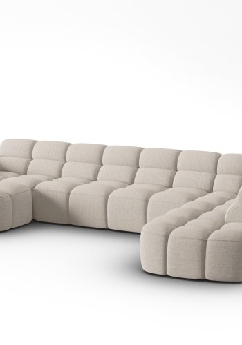 MICADONI  Panoramahjrnesofa til hyre, Lisa, 7 seter, 387x234x77