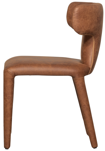 WOOOD PERMIT SPISESTOL I SKINNLOOK COGNAC