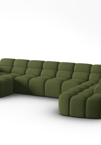 MICADONI  Panoramahjrnesofa til hyre, Lisa, 7 seter, 387x234x77