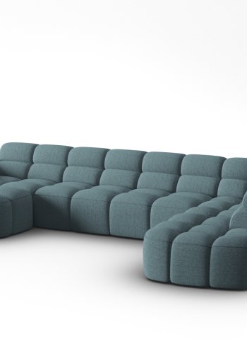 MICADONI  Panoramahjrnesofa til hyre, Lisa, 7 seter, 387x234x77