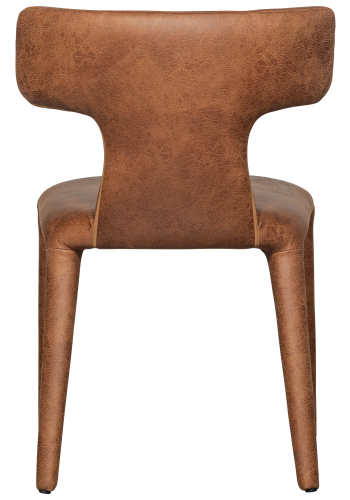 WOOOD PERMIT SPISESTOL I SKINNLOOK COGNAC