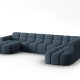 MICADONI  Panoramahjrnesofa til hyre, Lisa, 7 seter, 387x234x77