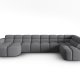 MICADONI  Panoramahjrnesofa til hyre, Lisa, 7 seter, 387x234x77