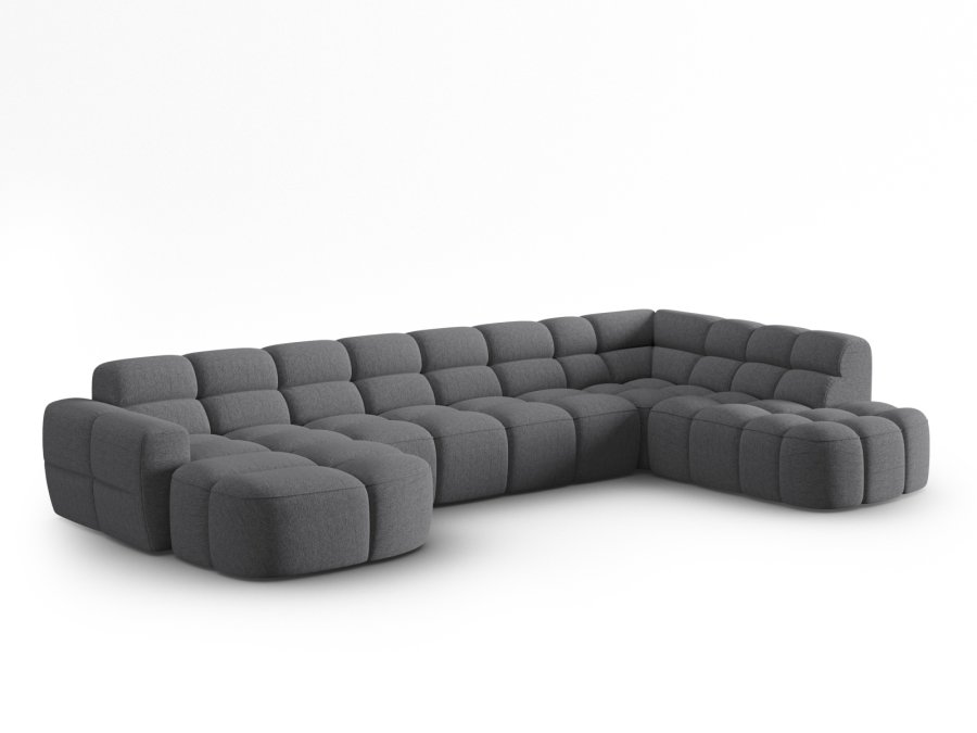 MICADONI  Panoramahjrnesofa til hyre, Lisa, 7 seter, 387x234x77