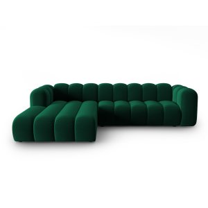 MICADONI Lupin Modular 4 pers. hjrnesofa, venstre - flaskegrn fljl stof