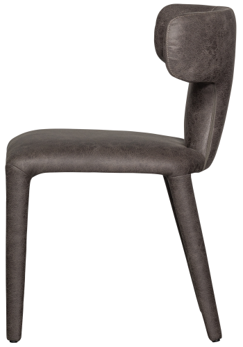 WOOOD PERMIT SPISESTOL I SKINNUTSEENDE SVART/GR