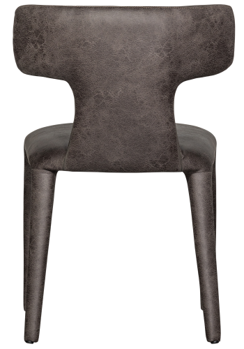 WOOOD PERMIT SPISESTOL I SKINNUTSEENDE SVART/GR