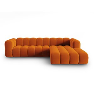 MICADONI Lupin Modular 4 pers. hjrnesofa, hjre - terracotta fljl stof