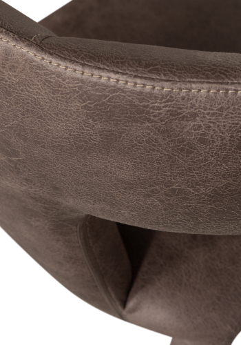 WOOOD PERMIT SPISESTOL I SKINNUTSEENDE SVART/GR