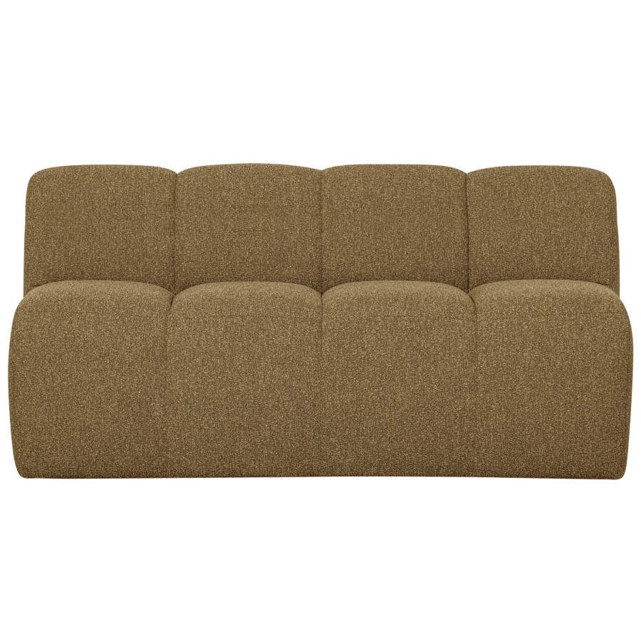 WOOOD MOJO MATBÄNK 164 CM RYGGSTÖD BOUCLE GUL/BRUN MELANGE