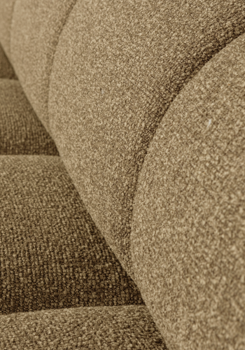 WOOOD MOJO MATBÄNK 164 CM RYGGSTÖD BOUCLE GUL/BRUN MELANGE