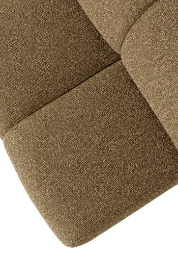 WOOOD MOJO MATBÄNK 164 CM RYGGSTÖD BOUCLE GUL/BRUN MELANGE