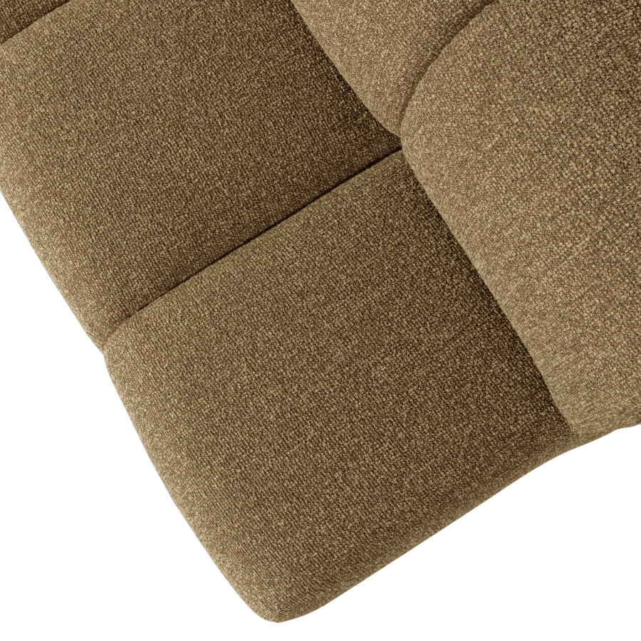 WOOOD MOJO MATBÄNK 164 CM RYGGSTÖD BOUCLE GUL/BRUN MELANGE