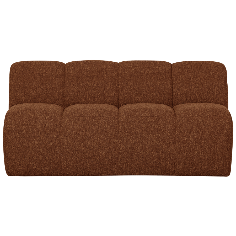 WOOOD MOJO MATBÄNK 164 CM MED RYGGSTÖD BOUCLE RUSTIKT BRUN MEL