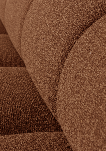 WOOOD MOJO MATBÄNK 164 CM MED RYGGSTÖD BOUCLE RUSTIKT BRUN MEL