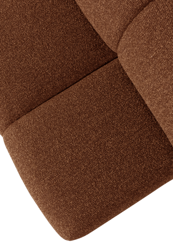 WOOOD MOJO MATBÄNK 164 CM MED RYGGSTÖD BOUCLE RUSTIKT BRUN MEL