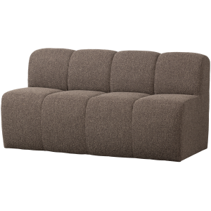 WOOOD MOJO MATBÄNK 164 CM MED RYGGSTÖD BOUCLE BRUN MELANGE