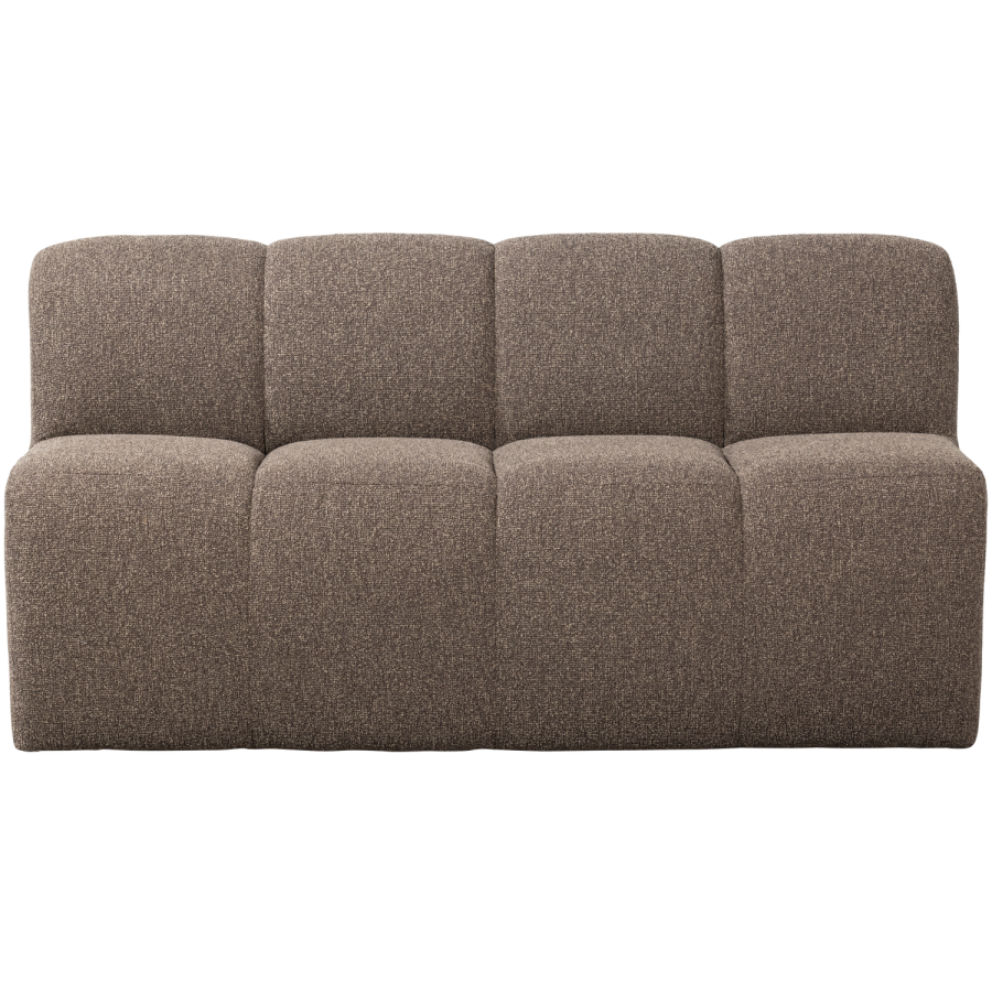 WOOOD MOJO MATBÄNK 164 CM MED RYGGSTÖD BOUCLE BRUN MELANGE