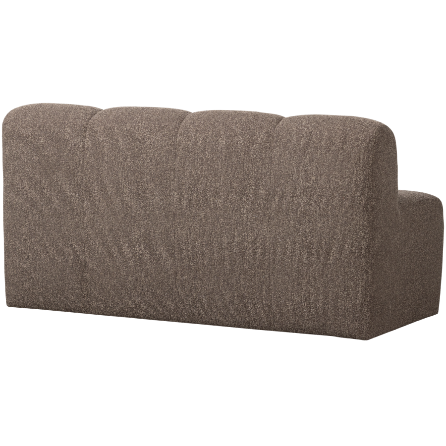 WOOOD MOJO MATBÄNK 164 CM MED RYGGSTÖD BOUCLE BRUN MELANGE