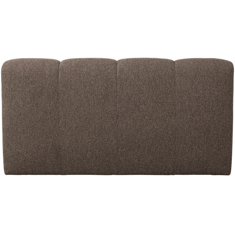 WOOOD MOJO MATBÄNK 164 CM MED RYGGSTÖD BOUCLE BRUN MELANGE