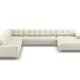 MICADONI  Venstre hjrnesofa i flyel, Mamaia, 7 seter, 327x256x75