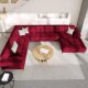 MICADONI  Venstre hjrnesofa i flyel, Mamaia, 7 seter, 327x256x75