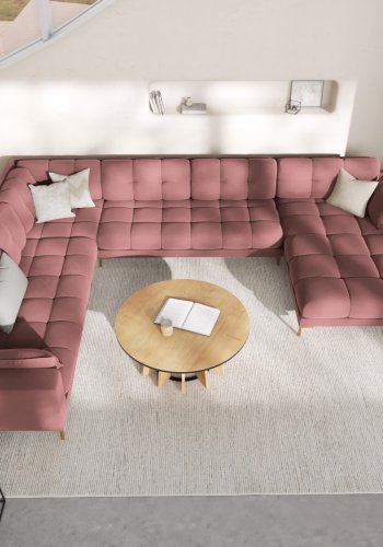 MICADONI  Venstre hjrnesofa i flyel, Mamaia, 7 seter, 327x256x75