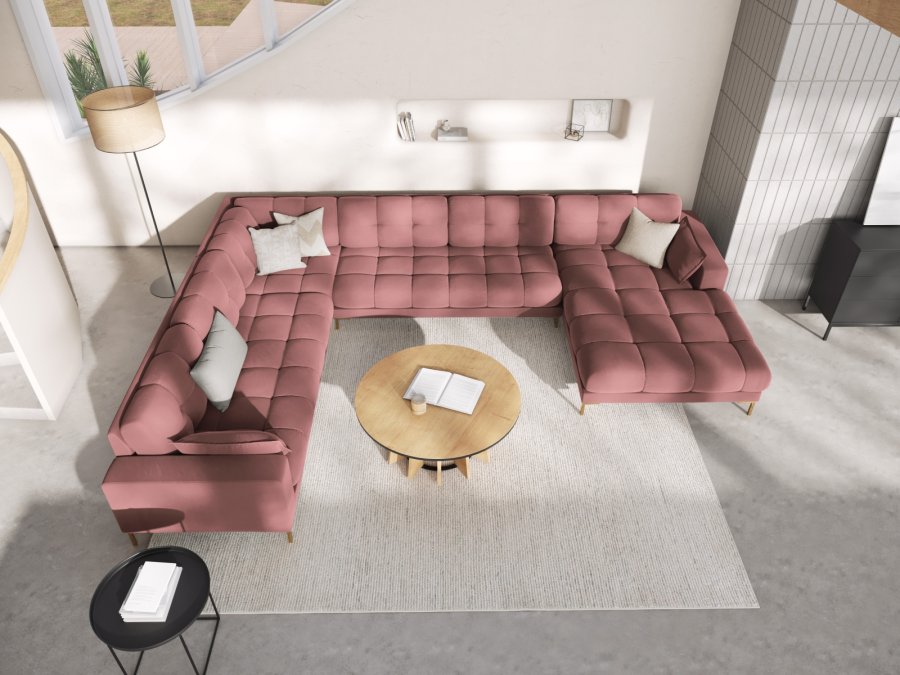 MICADONI  Venstre hjrnesofa i flyel, Mamaia, 7 seter, 327x256x75