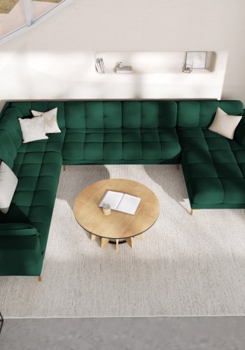 MICADONI  Venstre hjrnesofa i flyel, Mamaia, 7 seter, 327x256x75