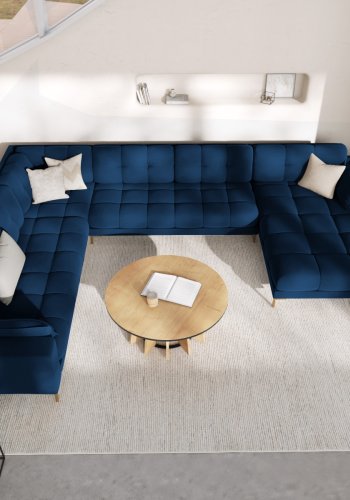 MICADONI  Venstre hjrnesofa i flyel, Mamaia, 7 seter, 327x256x75