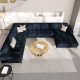 MICADONI  Venstre hjrnesofa i flyel, Mamaia, 7 seter, 327x256x75