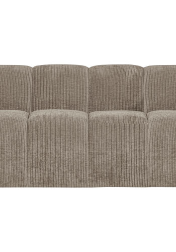 WOOOD MOJO MATBÄNK 164 CM MED RYGGSTÖD RIBBT TYG MÖRK SAND