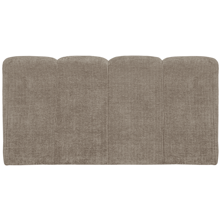 WOOOD MOJO MATBÄNK 164 CM MED RYGGSTÖD RIBBT TYG MÖRK SAND