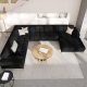 MICADONI  Venstre hjrnesofa i flyel, Mamaia, 7 seter, 327x256x75