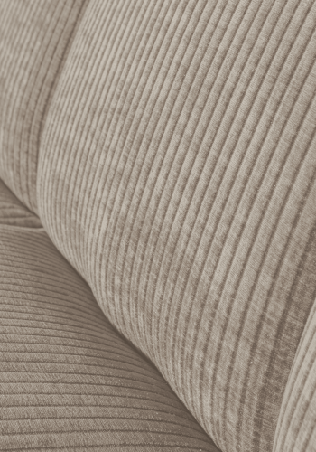 WOOOD MOJO MATBÄNK 164 CM MED RYGGSTÖD RIBBT TYG MÖRK SAND