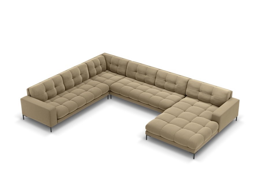 MICADONI  Venstre hjrnesofa i flyel, Mamaia, 7 seter, 327x256x75